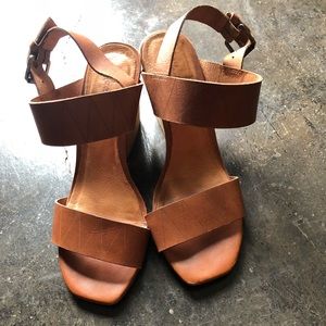 Madewell 7.5 leather ankle strap sandals